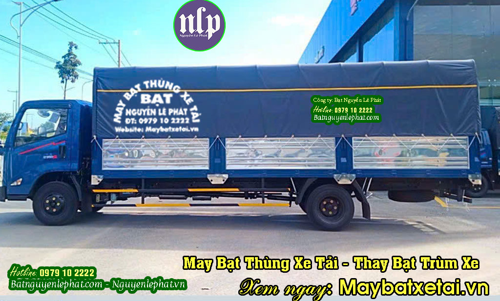 Sửa chữa thay bạt trùm thùng xe tải mới Sửa chữa thay bạt trùm thùng xe tải mới