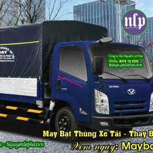 May bạt trùm thùng xe tải