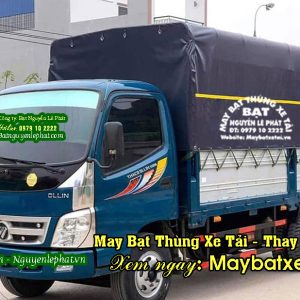 May bạt trùm thùng xe tải